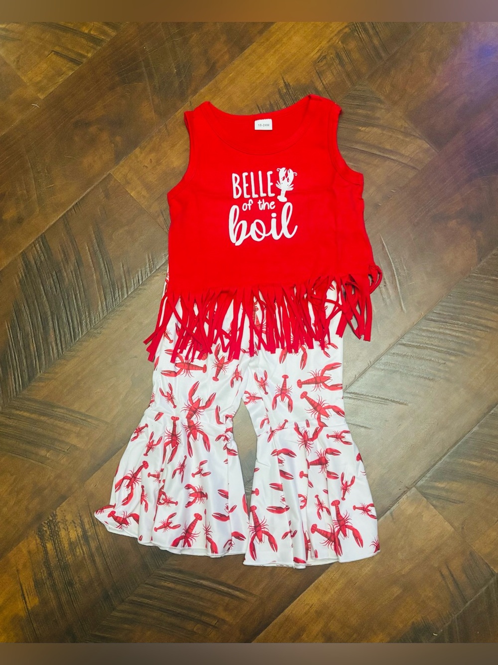 Girls 18-24 Month Belle of the Boil Crawfish Outfit Bell Bottoms